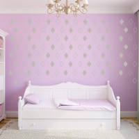 VWAQ Diamond Shape Wall Decals Peel and Stick Patterns Stickers Decor - V1 100 Pcs