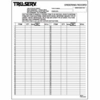 Centurion TVM33 -2-98 10.8 x 8.1 in. White 4-Column Order Form - 100 Pack