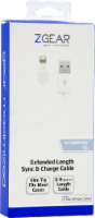 ZGear Extended Length Sync & Charge Cable for Lightning Tip - White