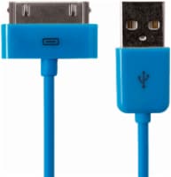 CELLCandy 30 Pin-to-USB Sync/Charge Cable for Apple iPhone - Tropical Blue - 4 Foot Perspective: Main