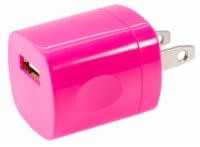 CELLCandy USB AC Wall Charger - Shocking Pink Perspective: Main