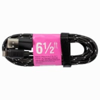 CELLCandy Braided Charge and Sync USB-to-Lightning Cable - Black/Gray Perspective: Main