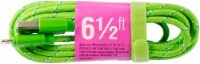 CELLCandy Braided Charge and Sync USB-to-Lightning Cable - Green/Blue Perspective: Main