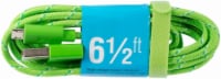 CELLCandy Braided Charge and Sync USB-to-Micro USB Cable - Green/Blue Perspective: Main