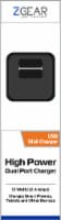 ZGear High Power Dual Port USB Wall Charger - Black