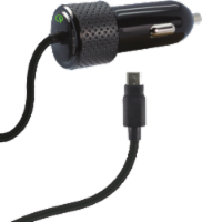 ZGear 28.8-Watt 2.4-Amp Adaptive Fast Charging Car Charger for Micro USB - Black Perspective: Main