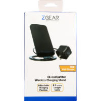 ZGear QI-Compatible Wireless Charging Stand - Black Perspective: Main