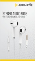 Acoustix Stereo Earbuds with Microphone Remote White 1 ct City Market