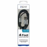 ZGear Braided Micro USB Charging Cable - Black