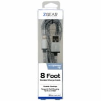 ZGear Braided Lightning Charging Cable - Black/White