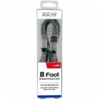 ZGear Braided USB C Sync & Charge Cable - Black/White