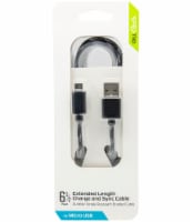 CELLCandy Extended Length Charge and Sync Micro USB Cable - Black