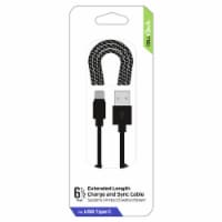 CELLCandy Extended Length Charge and Sync USB-Type C Cable - Black