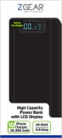 ZGear High Capacity LCD Display Power Bank - Black