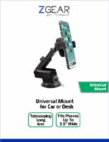 ZGear Universal Phone Mount for Car or Desk - Black Perspective: Main