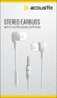 Acoustix Stereo Ear Buds with Microphone White 3.5 mm King Soopers