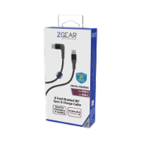 ZGear® Braided 90 Degree Sync & Charge Cable Perspective: Main