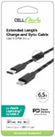 CellCandy Extended Length Charge and Sync Cable - Black - Gray