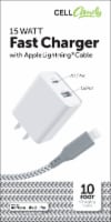 CellCandy® Fast Wall Charger with Apple Lightning® Cable - White Perspective: Main