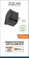 ZGear® Adaptive Fast Charge Wall Charger with 2 USB Ports Perspective: Main
