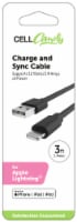 Cell Candy® Charge & Sync Cable for Apple Lightning® - Black Perspective: Main