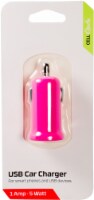 CELLCandy Ultra Low Profile USB Car Charger - Shocking Pink Perspective: Main