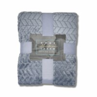 Home Collection Embossed Throw Grey