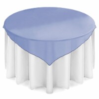 72  Square Organza Wedding Tablecloth Overlay - Navy Blue