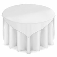 72  Square Organza Wedding Tablecloth Overlay - White by Lann's Linens