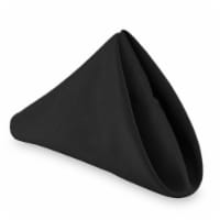 12 Dozen 20 Large Polyester Cloth Table Napkins (144 pcs) - Black