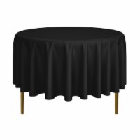 90 Round 10pk Polyester Tablecloths - Black by Lann's Linens
