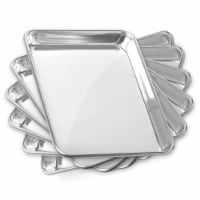 9 x 13 Inch 6-Pack, Commercial Aluminum Cookie Sheets by GRIDMANN