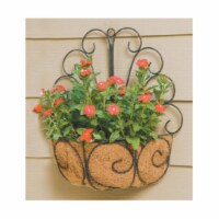 Deer Park D68 WB107X Metal Peacock Wall Basket With Coco Liner