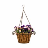 Deer Park D68 BA131X 17 In. Metal Flower Basket With Coco Liner