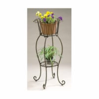 Deer Park Iron Works Two-Tiered Tall Round Wave Planter - Metal