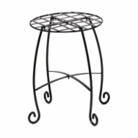 Deer Park Ironworks RN206SB 16 in. Lattice Plant Stand, Black