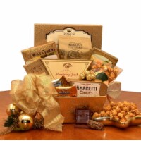 Golden Gourmet Holiday Gift Basket- Christmas gift basket - Holiday Gift Basket
