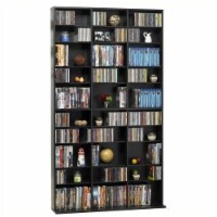 Pemberly Row 72  Triple Slim Multimedia Storage Rack in Espresso