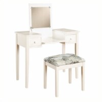 Pemberly Row Set with White Bench in White