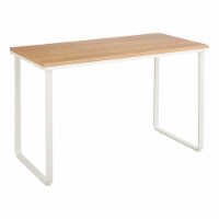 Wood Workstation in Beech and White- Pemberly Row