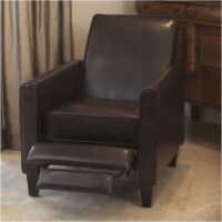 Bowery Hill Leather Recliner Club Chair