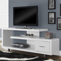 Pemberly Row Modern MDF Wood/Melamine TV Stand for TVs up to 60 in White