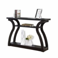 Pemberly Row 47 Three Tier Hall Console Accent Table in Cappuccino