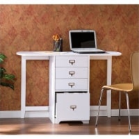 Pemberly Row White Fold Out Organizer and Craft Desk