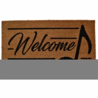 Imports Decor 576PVC Rectangular Eighth Note Welcome Doormat