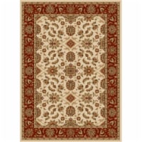 Radici 1592-1055-IVORY-BRIC Como Rectangular Ivory & Brick Traditional Italy Area Rug- 5 ft.