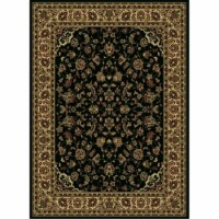 Radici 953-1334-BLACK Castello Rectangular Black Traditional Italy Area Rug- 9 ft. 10 in. W x