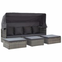 OnlineGymShop CB21338 78 in. Outdoor Lounge Bed - Gray
