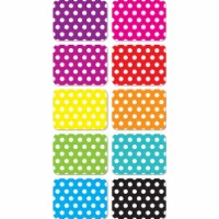 Magnetic Mini Whiteboard Erasers 2  x 1.5  x .75, Dots, Pack of 10