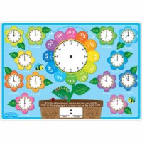 Smart Poly™ Learning Mat, 12  x 17 , Double-Sided, Telling Time